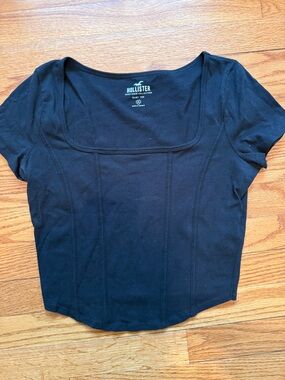Hollister Black Baby Tee